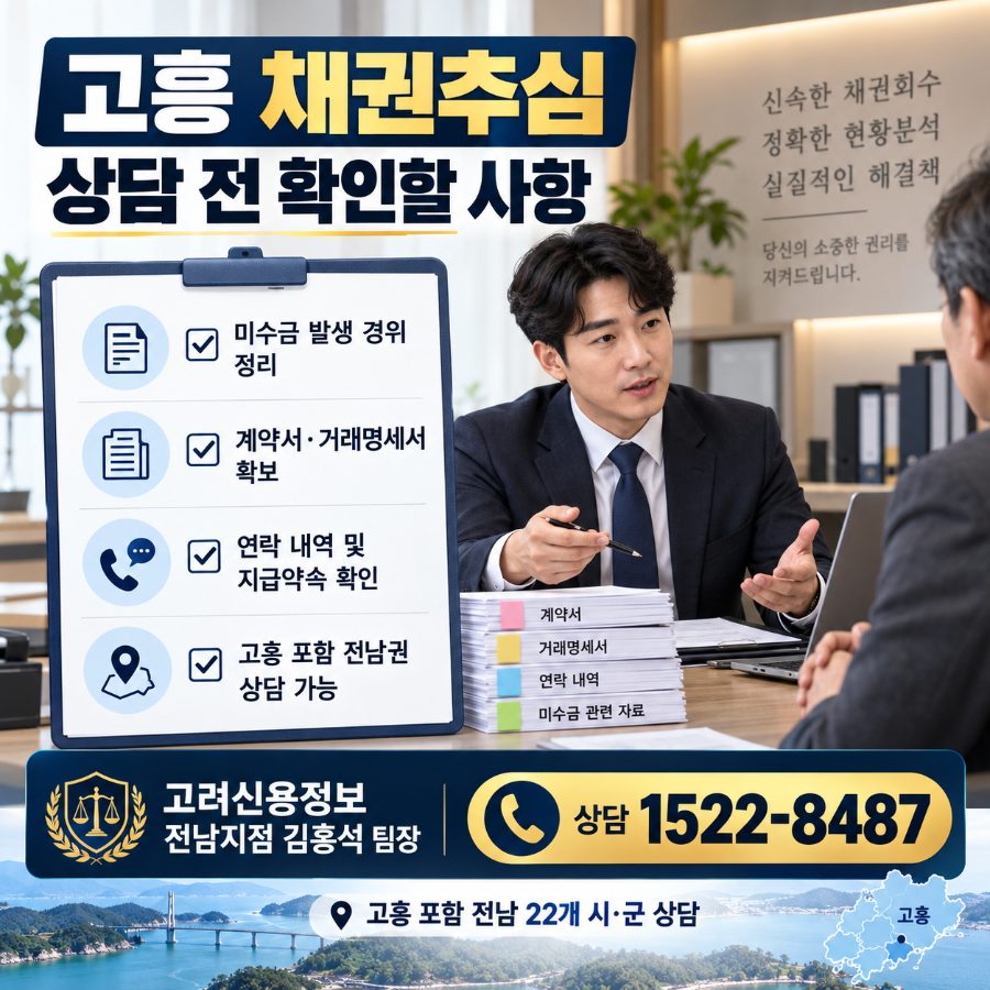고흥채권추심업체 지역전문가에게 의뢰해야하는 이유